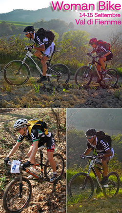 woman bike val di fiemme