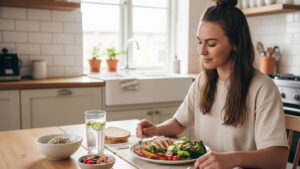 addominali: pranzo salutare in casa